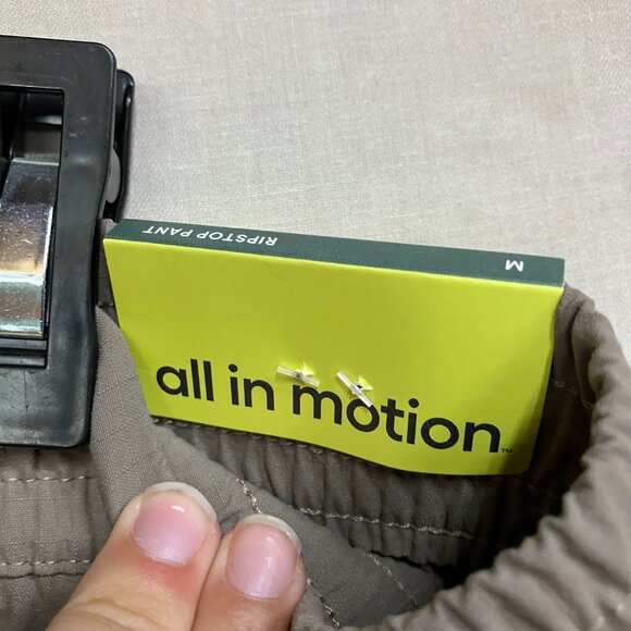 NWT All In Motion Men's Medium Ripstop Pants Drawstring Quick Dry Elastic Waist - Picture 3 of 10